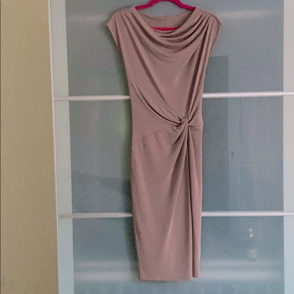 Draped knit dress